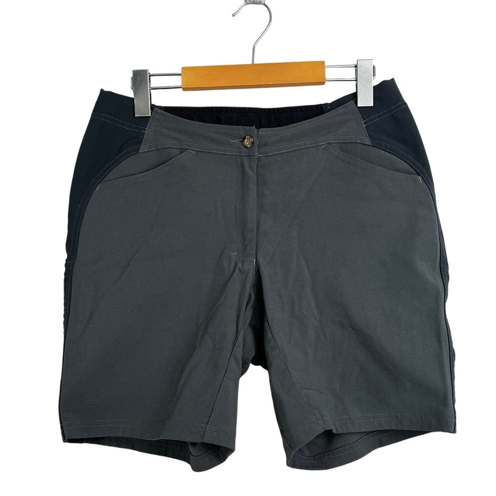 MEC Mountain Equipment Co-op Womens Hiking Shorts Grey Black Size 12 Canada